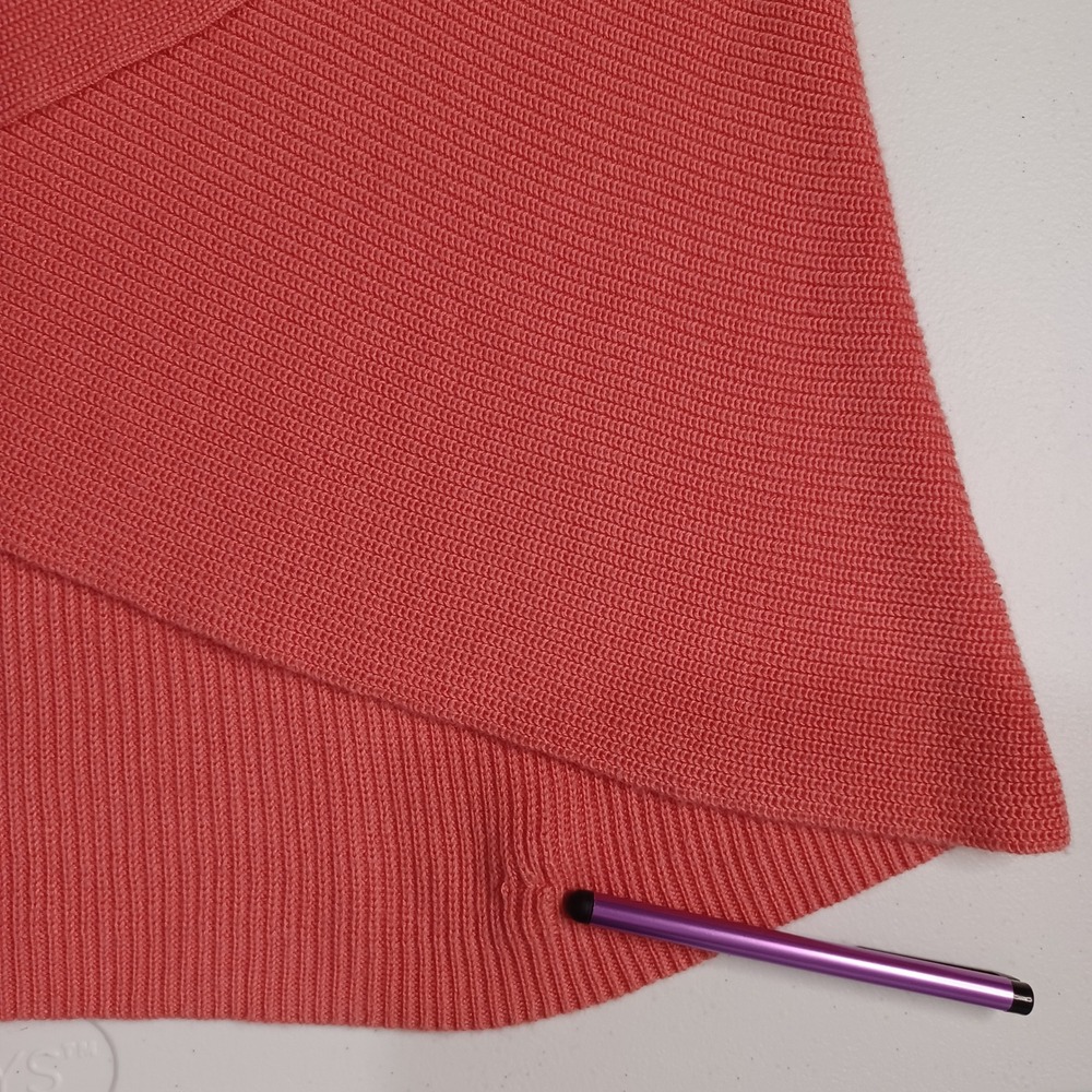Women's Chico's Coral Rose Ribbed Open Front Long Cardigan Size 3 (XL/16) - Picture 6 of 9
